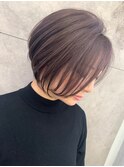 前髪なし丸み大人ショートボブ☆