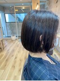 40,50代 【暗髪カラー×シンプルボブ】