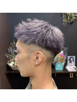 ローレンアンドパレード 並木坂店(Lauren&Parade) メンズフェード×ラベンダーシルバー