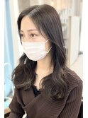 韓国風ロングレイヤー*イルミナオリーブカラー