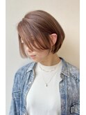 【ING】30代40代50代大人ボブショート×グレーベージュ♪