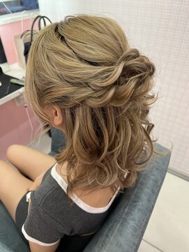シーズン 大阪(SEASON) 【ヘアセット】ハーフアップ×編み込み