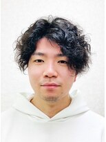 黄ぐまくん美容室 メンズランダムスパイラルパーマ