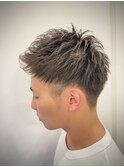 気になる膨らみ狙い打ち☆ダウンパーマ×アップバングショート