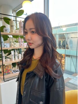 ディフィーノ 青山(DIFINO) 【DIFINO 青山】ロングレイヤー/ローズブラウン