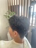 カット+部分パーマ