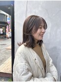 オレンジブラウン×顔まわりレイヤー