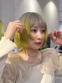 ザザ シンジュク(ZA/ZA shinjuku) 顔周りレイヤー×デザインカラー！個性的なカットカラー素敵です