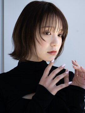 エインアンリー 明治神宮前(AIN.ANLY.) ☆肩上ボブ色っぽボブ軽めボブくせ毛風パーマくるくるパーマ韓国