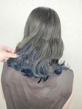 前髪/アンブレラカラー/こなれミディ/イメチェン/ウェーブパーマ