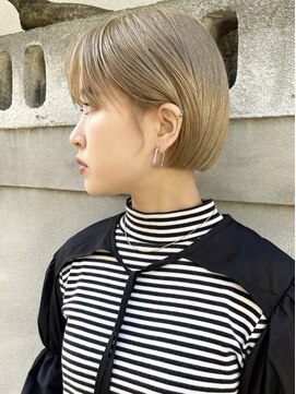 トリコ アヴェダ ららテラス北綾瀬(tricot AVEDA) ハイトーンボブ/ショートボブ/切りっぱなしボブ/ボブ/北綾瀬