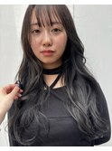 *大人ガーリー アッシュグレーくびれレイヤー