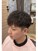 ソフトツイストスパイラルマッシュツーブロック