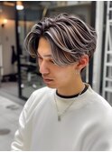 xハイライト/ブルーブラック/スペインカール/スパイキーショート