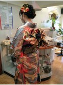 編み込みアップ