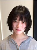 顔周りレイヤーカットくびれヘアミルクティーベージュカラー韓国