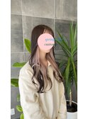 ピンクベージュインナーカラー