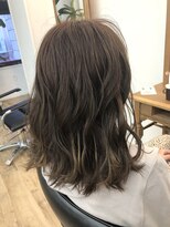 アメリ(Ameri)&nbsp;-Ameri-レイヤーロブ　×   ナチュラルグレー