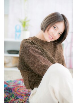 ミック ヘアアンドビューティー 大山店(miq  Hair&Beauty) 大人かわいいオリーブアッシュスマートボブb