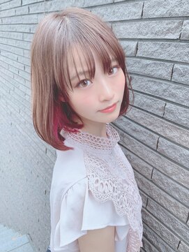 アンブル リュクス 池袋(amble luxe) グレーベージュ ニュアンスカラー ミルクティーピンク ブルー