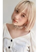 ロンドルーチェ 心斎橋(Lond luce)&nbsp;ダークアッシュ/ミディアムレイヤーカット［髪質改善/縮毛矯正］