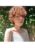 #ショート #パーマ #ベージュ #カラー #小顔カット