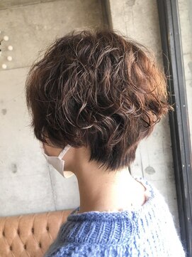 ヘアーアンドメイク ファット(Hair&Make PHAT) ショートレイヤーコンパクトパーマナチュラルブラウン20代30代