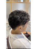 ニュアンスパーマ/オールバック/かきあげスタイル