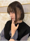 韓国前髪顔周り×切りっぱなしボブ【心斎橋/髪質改善】