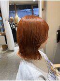 《緑橋/城東区/女性サロン》 Orange color　ブリーチ