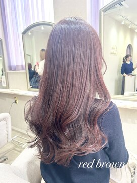 カラークチュール(Color Couture) レイヤーロング/髪質改善/レッドブラウン/フルバング/イメチェン