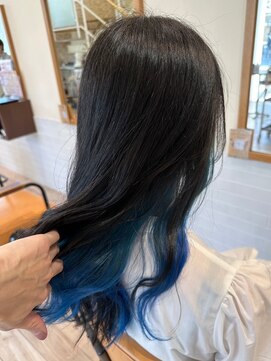 クラップス 横須賀中央店(CLAPS) ダブルカラーミルクティーベージュカラーブルーブラックブリーチ