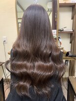 ガルボ ヘアー(garbo hair) オトナ女子 10代 20代 30代 ダークブラウン 艶カラー 韓国風