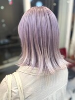 マム(mamu)&nbsp;ワンレングス/ホワイトパープル/グラデーション