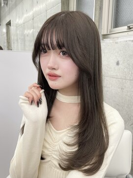 エヌアイ オモテサンドウ(ni omotesando) 柔らかオリーブベージュ/癖毛さん/顔まわりレイヤーカット上野