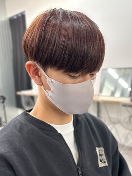 エルマーク 心斎橋(L-MARK) マッシュナチュラルカラーマッシュメンズヘアカラーツーブロック