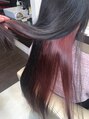 ヘアショップエヌアンドエー 久喜 栗橋店(hairshop N&A) インナーカラー　ワインレッド