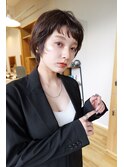 たまプラーザ/伸ばしかけショート/くせ毛活かしショート/透明感