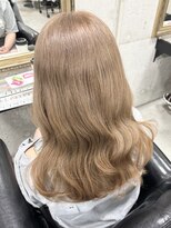 ルノン(LUNON)&nbsp;ハイライトカラーくびれヘアアプリコットオレンジ