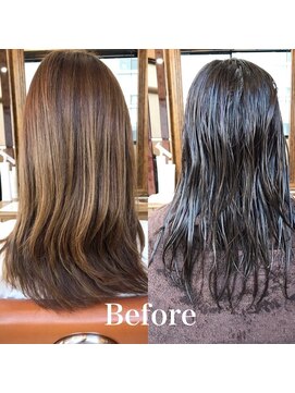 リンイチマルサン(Lin.103) 美髪矯正【髪質改善ストレート】ビフォー×アフター