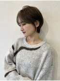 ショートボブ／ショートヘアー／顔まわりカット／くびれショート