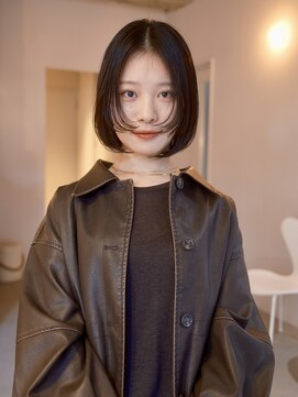 トッド(tod) ボブストレートパーマ　縮毛矯正　切りっぱなしボブ　名古屋