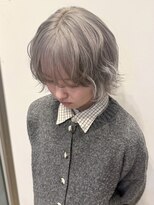 ロックス バイ マグ 松本(rocks BY MAG)&nbsp;ハイトーン×シルバーアッシュ◎透明感抜群ウルフレイヤーカット