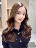 20代30代髪質改善韓国ワンホンレイヤーチョコブラウンベージュ
