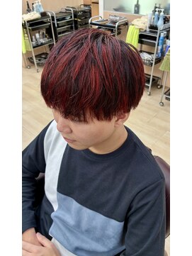 アクトスタイリッシュヘアー 知立(Act stylish hair) マッシュ×レッドメッシュ