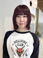 トーチ(torch)&nbsp;《riona》ボブレイヤー　髪質改善ストレート　ボルドーカラー