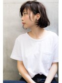 ウエットカールのダークアッシュカラー