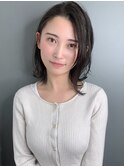 【morio】綺麗でかっこよくて色っぽい黒髪ミディアムウルフ♪