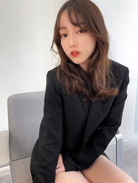 ラル 立川(lar) くびれセミディ_くびれレイヤーベージュアッシュグレージュ