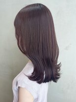 ラテベージュ_グレージュカラーボブウルフ_ba403931